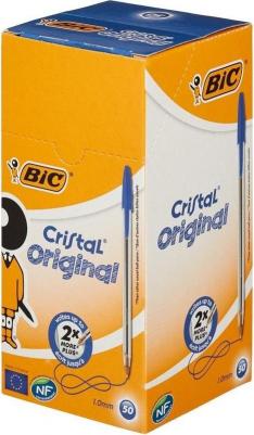 Ручка шариковая "Cristal", СИНЯЯ, корпус прозрачный, узел 1 мм, линия письма 0,32 мм, 847898 – фото 17