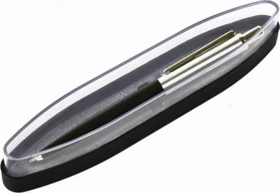 Ручка бизнес-класса шариковая Soprano, СИНЯЯ, корпус серебристый с черным, линия письма 0,5 мм, 143484 – фото 7