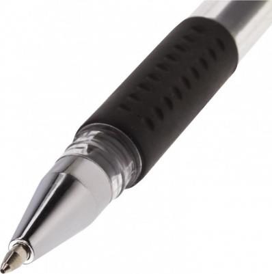 Ручка гелевая с грипом "Number One", ЧЕРНАЯ, узел 0,5 мм, линия письма 0,35 мм, 141194 – фото 6