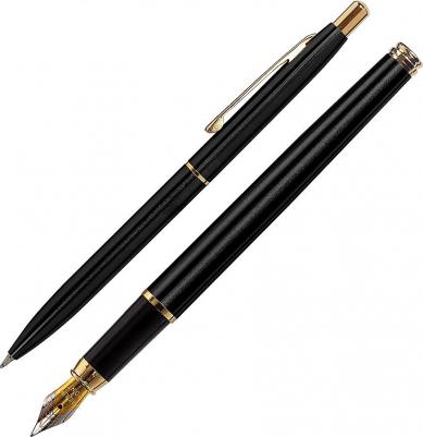 Ручка подарочная перьевая "Brioso", СИНЯЯ, корпус черный с золотистыми деталями, линия письма 0,25 мм, 143467 – фото 11