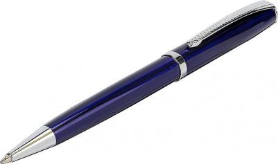 Ручка шариковая бизнес-класса "Cayman Blue", синий корпус, серебристые детали, 1 мм, синяя – фото 7
