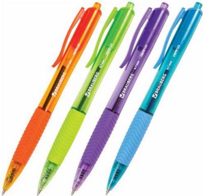 Ручка шариковая масляная автоматическая с грипом "Jet", СИНЯЯ, узел 0,7 мм, линия письма 0,35 мм, 142132 – фото 7