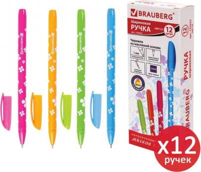 Ручка шариковая масляная FRUITY SF, комплект 12 штук, синяя, 1мм, линия 0,5мм, 880166 – фото 3