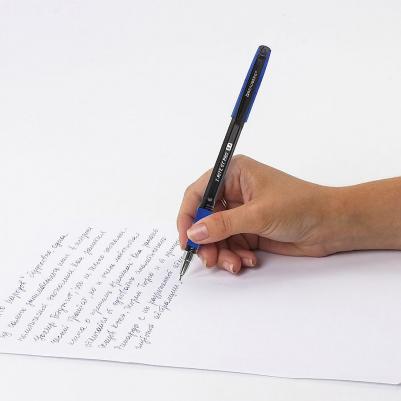 Ручка шариковая масляная с грипом "i-Rite GT PRO", СИНЯЯ, корпус тонирированный черный, узел 0,4 мм, 143303 – фото 5