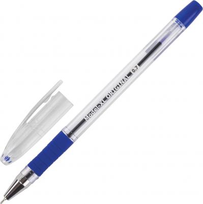 Ручка шариковая масляная с грипом "Model-XL" ORIGINAL, СИНЯЯ, узел 0,7 мм, линия письма 0,35 мм, 143242 – фото 1