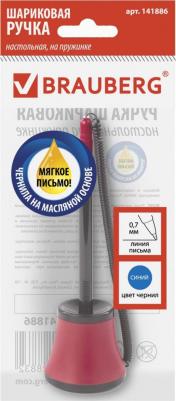 Ручка шариковая настольная масляная "Стенд-Пен №1", СИНЯЯ, корпус черный/красный, линия письма 0,35 мм, 141886 – фото 9