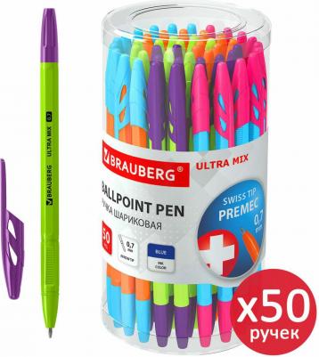Ручка шариковая Ultra Mix, Комплект 50 штук, Синяя, узел 0,7 мм, чернила Германия, 880400 – фото 2