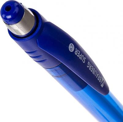 Ручки шариковые автоматические СИНИЕ "НАБОР 4 штуки" "SUPER", линия 0,35 мм, 143382 – фото 8