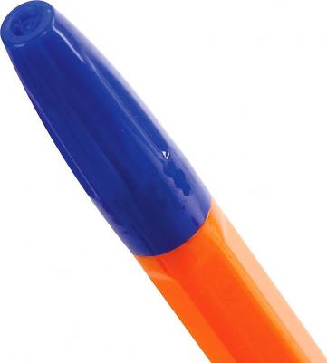 Ручки шариковые "ULTRA ORANGE", СИНИЕ, НАБОР 10 штук, корпус оранжевый, узел 0,7 мм, 143571 – фото 3