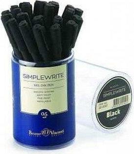 Ручка гелевая неавтоматическая SimpleWrite Black черная – фото 4