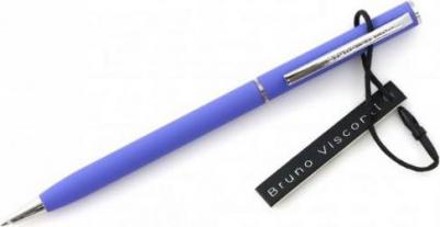 Ручка "Palermo" шариковая автоматическая, Фиолетовый металлический корпус, 0,7 мм, Синяя – фото 2