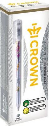 Ручка гелевая "Glitter Metal Jell" серебро с блестками, 1.0мм – фото 5