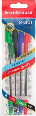 Набор шариковых ручек R-301 Classic Stick 1.0 синяя/черная/красная/зеленая – фото 6