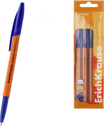 Набор шариковых ручек Slender Stick Orange, Super Glide Technology, цвет чернил синий, 4 шт