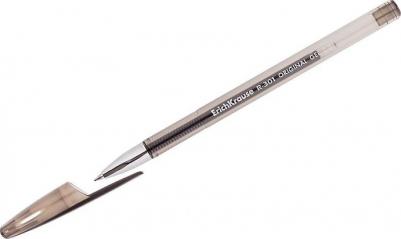 Ручка гелевая "R-301 Original Gel", ЧЕРНАЯ, корпус прозрачный, узел 0,5 мм, линия письма 0,4 мм, 42721 – фото 3