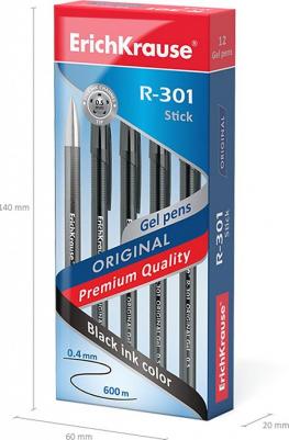 Ручка гелевая "R-301 Original Gel", ЧЕРНАЯ, корпус прозрачный, узел 0,5 мм, линия письма 0,4 мм, 42721 – фото 8