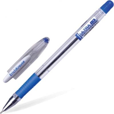 Ручка шариковая масляная с грипом "Ultra-30", СИНЯЯ, корпус прозрачный, узел 0,7 мм, линия письма 0,26 мм, 19613 – фото 18