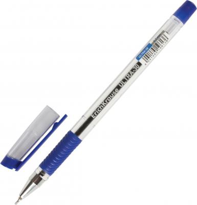 Ручка шариковая масляная с грипом "Ultra-30", СИНЯЯ, корпус прозрачный, узел 0,7 мм, линия письма 0,26 мм, 19613 – фото 19