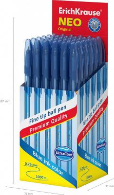 Ручка шариковая "Neo Original", СИНЯЯ, корпус тонированный синий, 0,7 мм, линия письма 0,26 мм, 46515 – фото 6