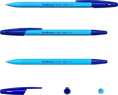 Ручка шариковая R-301 Neon Stick 0,7, цвет чернил синий 4041485580898 – фото 7
