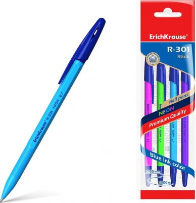 Ручка шариковая R-301 Neon Stick 0,7, цвет чернил синий 4041485580898