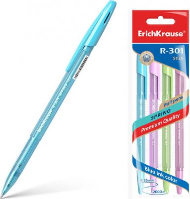 Ручка шариковая ® R-301 Spring Stick 0.7, синий в пакете 4 шт – фото 3
