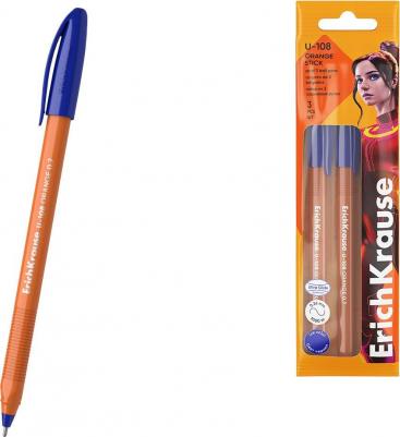Ручка шариковая "U-108 Orange Stick 1,0", Ultra Glide Technology, цвет чернил синий – фото 3