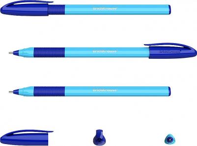 Ручка шариковая U-109 Neon Stick&grip 1.0, корп синяя 47612 (50 шт.) – фото 1