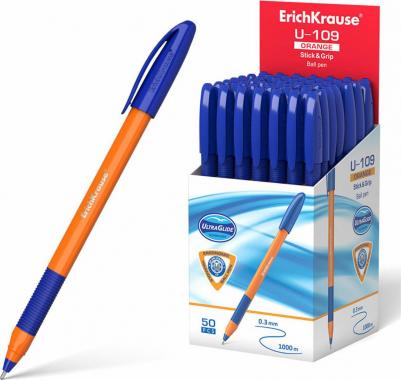 Ручка шариковая "Ultra Glide Technology U-109 Orange Stick&Grip", 1,0 мм, цвет чернил - синий – фото 5