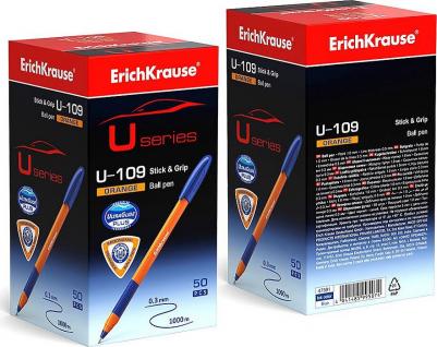 Ручка шариковая "Ultra Glide Technology U-109 Orange Stick&Grip", 1,0 мм, цвет чернил - синий – фото 6
