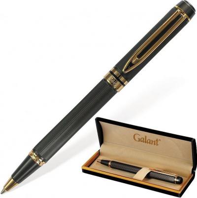 Ручка подарочная шариковая dark chrome, корпус матовый хром, золотистые детали, пишущий узел 0,7 мм, синяя, 140397