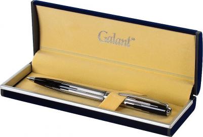 Ручка подарочная шариковая offenbach, корпус серебристый с черным, хромированные детали, пишущий узел 0,7 мм, синяя, 141014 – фото 6