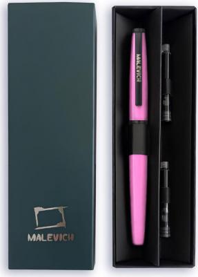 Ручка перьевая 196425 с конвертером и двумя картриджами, перо EF 0,4 мм, розовый – фото 2