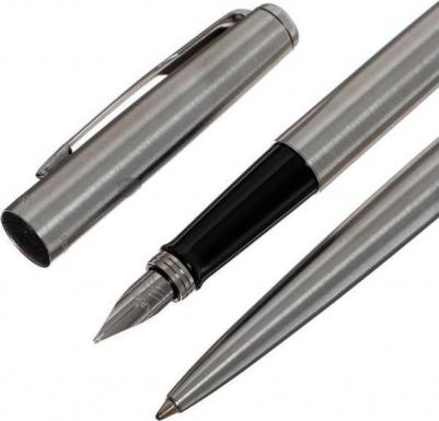 Набор Jotter Core FK61 Stainless Steel ручка перьевая, ручка шариковая сталь нержав – фото 8