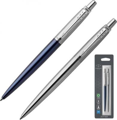 Набор "Jotter London": шар. ручка Blue + гел. ручка Stainless Steel, 1.0мм, кнопочн., блистер