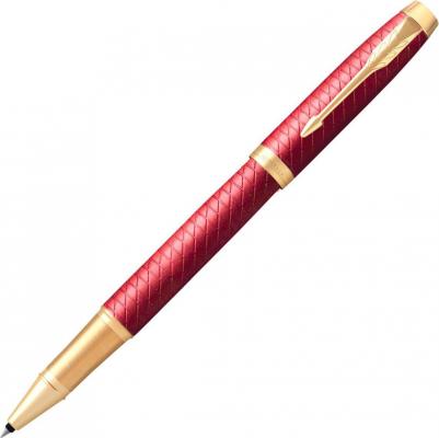 Ручка роллер IM Premium T318 Red GT F черные чернила подар.кор – фото 2