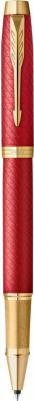Ручка роллер IM Premium T318 Red GT F черные чернила подар.кор – фото 4