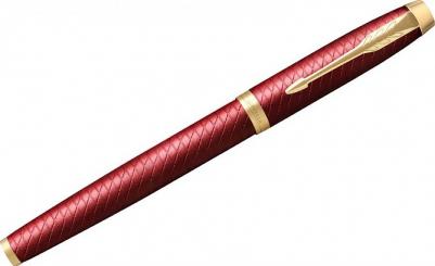 Ручка роллер IM Premium T318 Red GT F черные чернила подар.кор – фото 7