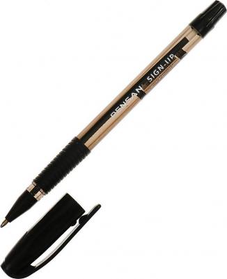 Ручка шариковая масляная с грипом "Sign-Up", ЧЕРНАЯ, 1 мм, линия письма 0,8 мм, 2410/12 – фото 3