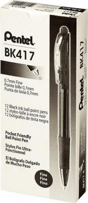Ручка шариковая автоматическая BK417-A черная (толщина линии 0.3 мм) – фото 2