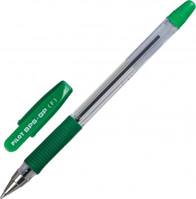 Ручка шариковая масляная с грипом "BPS-GP", ЗЕЛЕНАЯ, корпус прозрачный, узел 0,7 мм, линия письма 0,32 мм, BPS-GP-F – фото 17