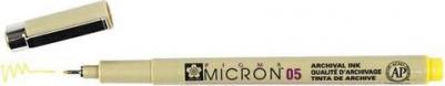 Ручка капиллярная Pigma Micron 0.45 мм, цвет чернил: желтый