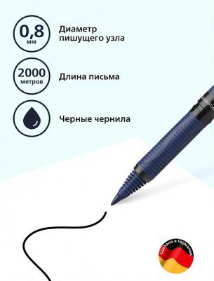 Ручка-роллер "One Business", ЧЕРНАЯ, корпус темно-синий, узел 0,8 мм, линия письма 0,6 мм, 183001 – фото 13