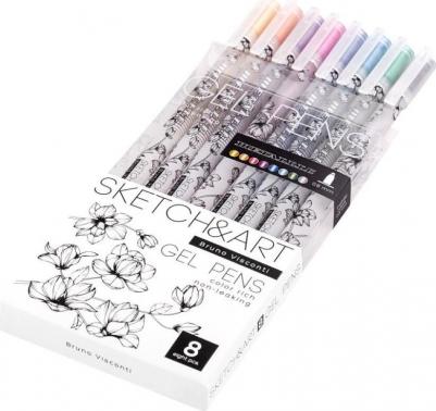 Набор гелевых ручек Uni Write.Metallic 8 цветов