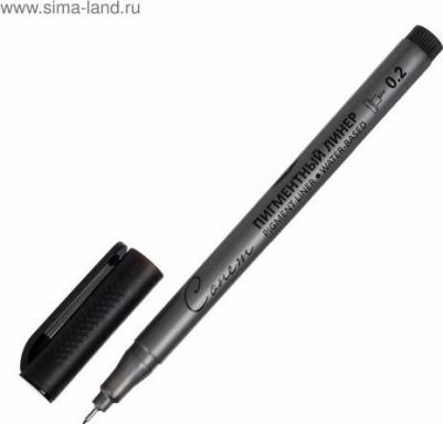 Ручка капиллярная для черчения ЗХК линер 0.2 мм, цвет чёрный – фото 3