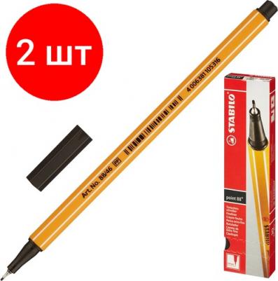 Ручка капиллярная "Point", ЧЕРНАЯ, корпус оранжевый, линия письма 0,4 мм, 88/46 – фото 8