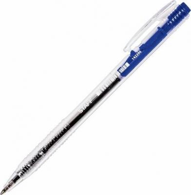 Ручка шариковая автоматическая, СИНЯЯ, корпус прозрачный, узел 0,7 мм, линия письма 0,35 мм, 142396 – фото 6