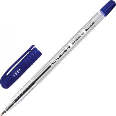 Ручка шариковая, СИНЯЯ, шестигранная, корпус оранжевый, узел 1 мм, линия письма 0,5 мм, 142661 – фото 2