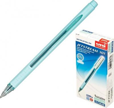 Комплект ручек шариковых "Jetstream SX-101-07FL", синяя, 0,7 мм, грип, бирюзовый корпус – фото 6