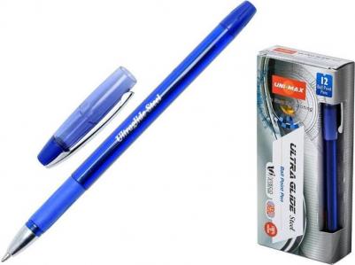 Ручка шариковая Ultra Glide Steel синяя (толщина линии 0.8 мм) – фото 1